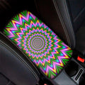 Psychedelic Radiant Optical Illusion Car Center Console Cover