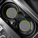 Psychedelic Radiant Optical Illusion Car Coasters