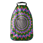 Psychedelic Radiant Optical Illusion Car Seat Organizers