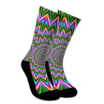 Psychedelic Radiant Optical Illusion Crew Socks