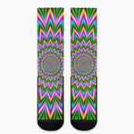 Psychedelic Radiant Optical Illusion Crew Socks