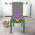 Psychedelic Radiant Optical Illusion Dining Chair Slipcover