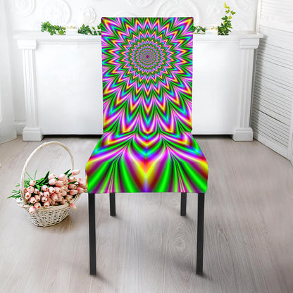 Psychedelic Radiant Optical Illusion Dining Chair Slipcover