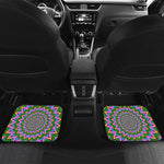 Psychedelic Radiant Optical Illusion Front and Back Car Floor Mats