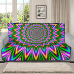 Psychedelic Radiant Optical Illusion Futon Protector