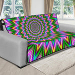 Psychedelic Radiant Optical Illusion Futon Protector