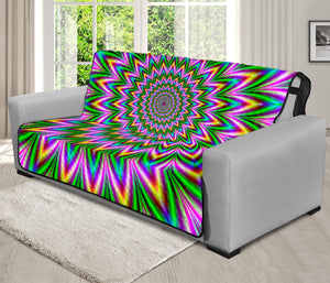 Psychedelic Radiant Optical Illusion Futon Protector