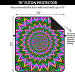 Psychedelic Radiant Optical Illusion Futon Protector