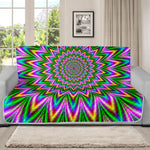 Psychedelic Radiant Optical Illusion Futon Protector