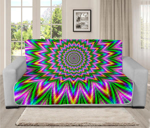 Psychedelic Radiant Optical Illusion Futon Protector