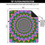 Psychedelic Radiant Optical Illusion Futon Protector