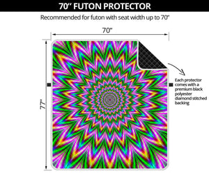 Psychedelic Radiant Optical Illusion Futon Protector