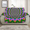 Psychedelic Radiant Optical Illusion Half Sofa Protector