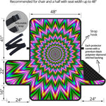 Psychedelic Radiant Optical Illusion Half Sofa Protector