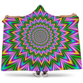 Psychedelic Radiant Optical Illusion Hooded Blanket