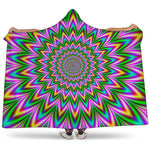 Psychedelic Radiant Optical Illusion Hooded Blanket