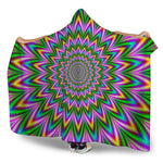 Psychedelic Radiant Optical Illusion Hooded Blanket