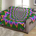 Psychedelic Radiant Optical Illusion Loveseat Protector