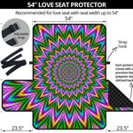 Psychedelic Radiant Optical Illusion Loveseat Protector