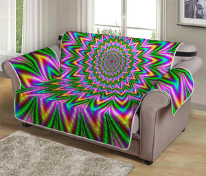 Psychedelic Radiant Optical Illusion Loveseat Protector