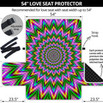 Psychedelic Radiant Optical Illusion Loveseat Protector