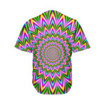 Psychedelic Radiant Optical Illusion Men's Baseball Jersey