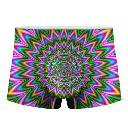 Psychedelic Radiant Optical Illusion Men's Boxer Briefs