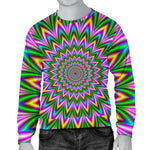 Psychedelic Radiant Optical Illusion Men's Crewneck Sweatshirt GearFrost