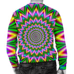 Psychedelic Radiant Optical Illusion Men's Crewneck Sweatshirt GearFrost