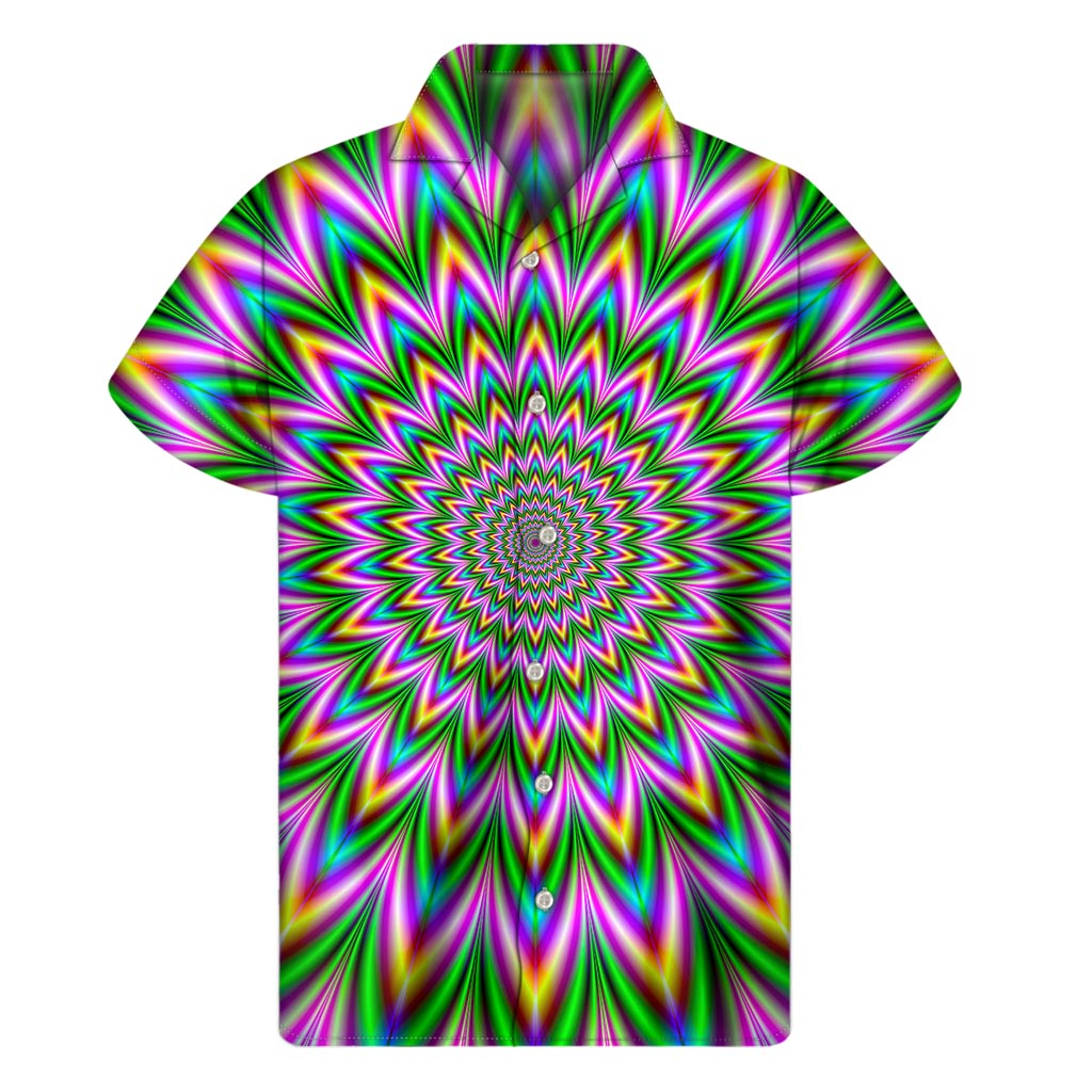 Psychedelic Radiant Optical Illusion Men's Short Sleeve Shirt