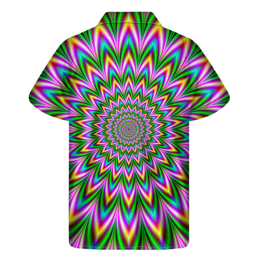 Psychedelic Radiant Optical Illusion Men's Short Sleeve Shirt