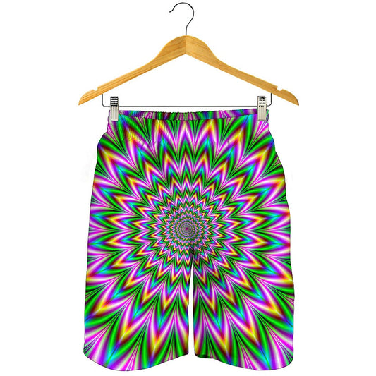 Psychedelic Radiant Optical Illusion Men's Shorts