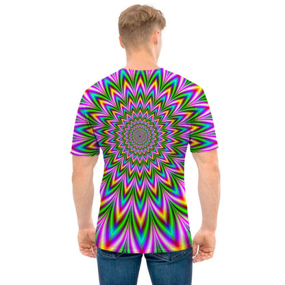 Psychedelic Radiant Optical Illusion Men's T-Shirt