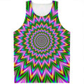 Psychedelic Radiant Optical Illusion Men's Tank Top