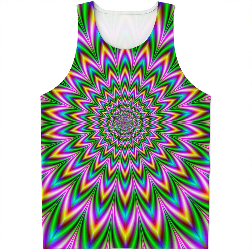 Psychedelic Radiant Optical Illusion Men's Tank Top