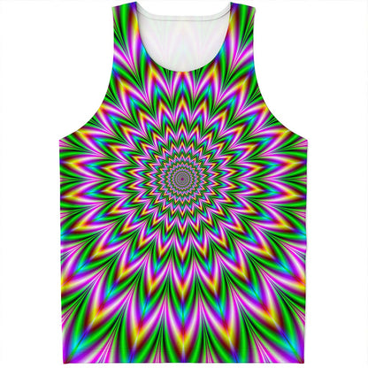Psychedelic Radiant Optical Illusion Men's Tank Top