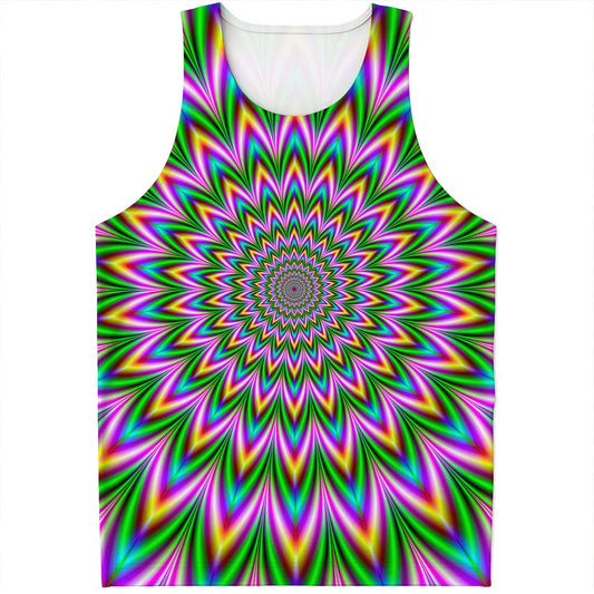 Psychedelic Radiant Optical Illusion Men's Tank Top