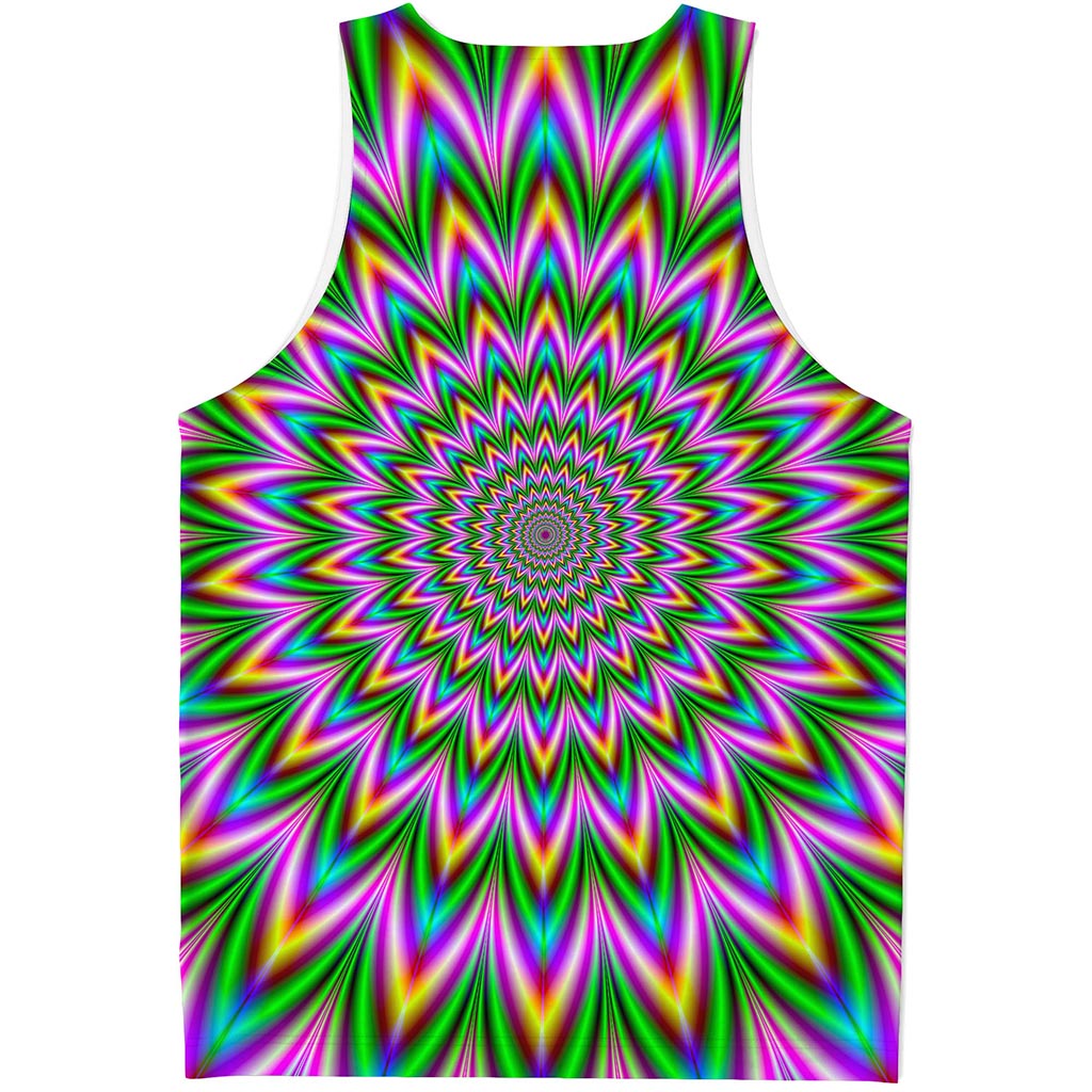 Psychedelic Radiant Optical Illusion Men's Tank Top