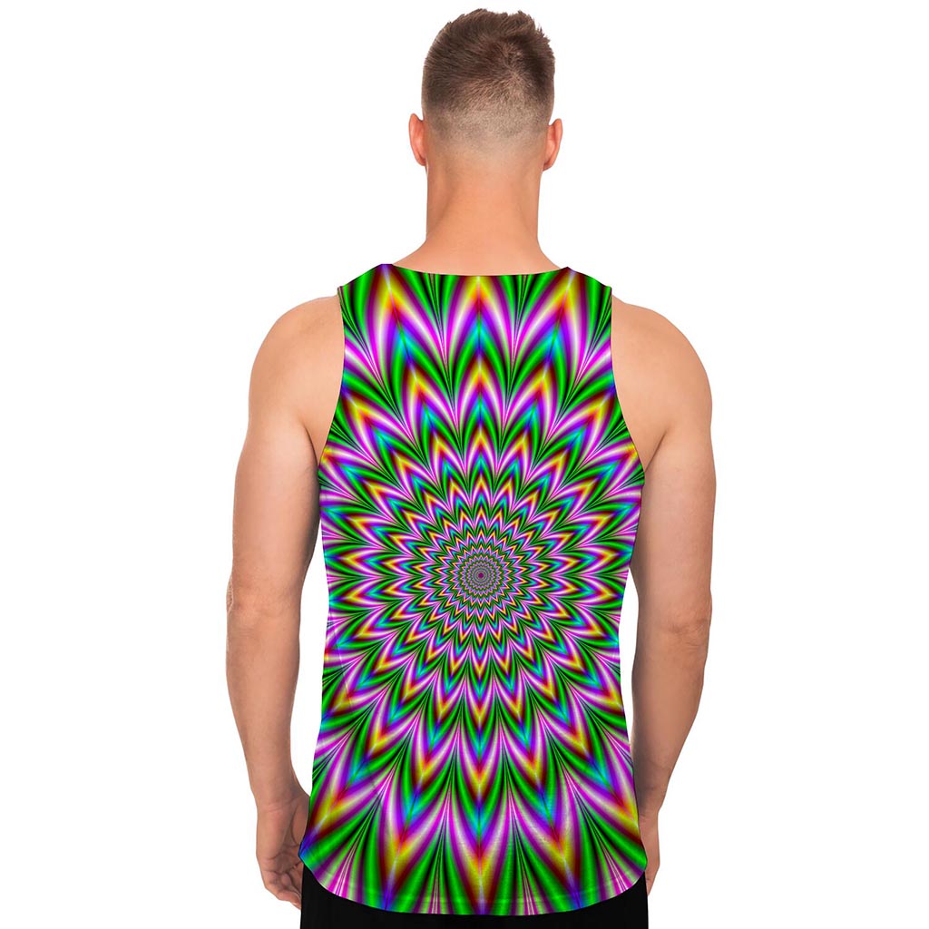 Psychedelic Radiant Optical Illusion Men's Tank Top