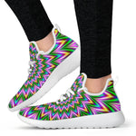 Psychedelic Radiant Optical Illusion Mesh Knit Shoes GearFrost