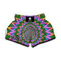 Psychedelic Radiant Optical Illusion Muay Thai Boxing Shorts