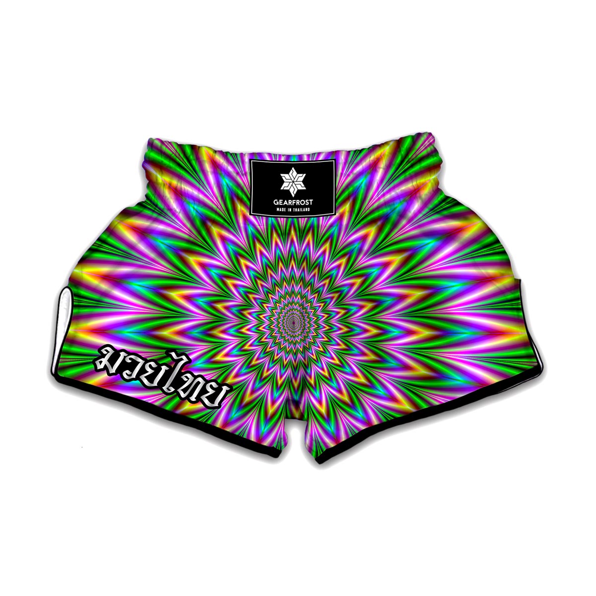 Psychedelic Radiant Optical Illusion Muay Thai Boxing Shorts