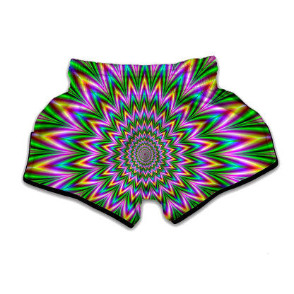 Psychedelic Radiant Optical Illusion Muay Thai Boxing Shorts