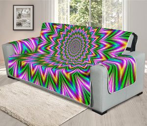 Psychedelic Radiant Optical Illusion Oversized Sofa Protector