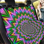 Psychedelic Radiant Optical Illusion Pet Car Back Seat Cover