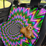 Psychedelic Radiant Optical Illusion Pet Car Back Seat Cover