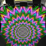Psychedelic Radiant Optical Illusion Pet Car Back Seat Cover