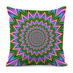 Psychedelic Radiant Optical Illusion Pillow Cover