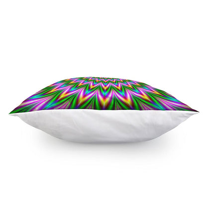 Psychedelic Radiant Optical Illusion Pillow Cover