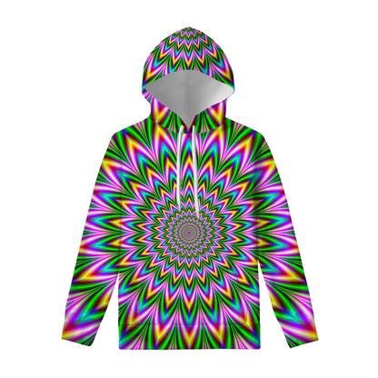Psychedelic Radiant Optical Illusion Pullover Hoodie
